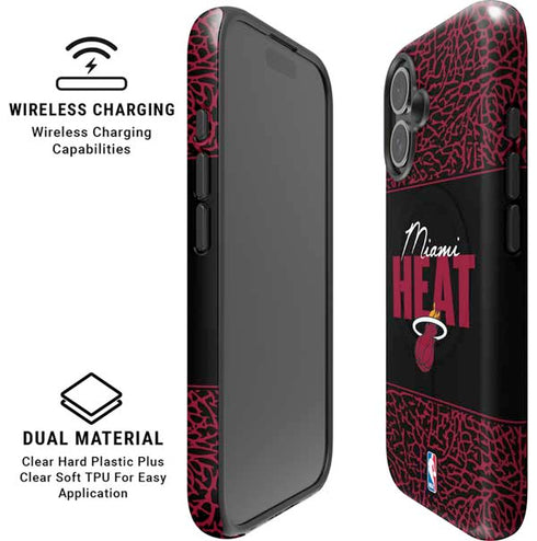 NBA Miami Heat Elephant Print iPhone 16 Magsafe Impact Case